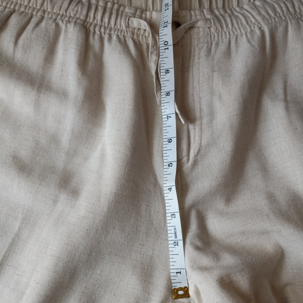 La Moda Beach Wear Cotton Flax Linen Blend Lagenlook Pants - Picture 5 of 6